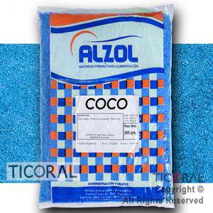 COCO RALLADO CELESTE X1/2KG ALZOL x 1